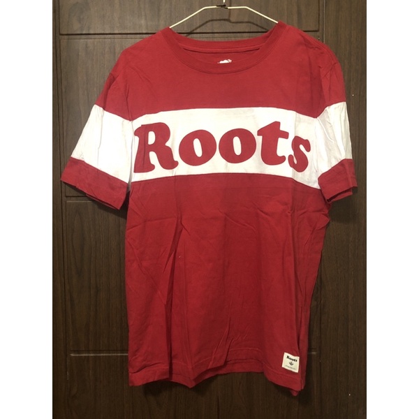 ［衣服］Roots T恤 紅色 L