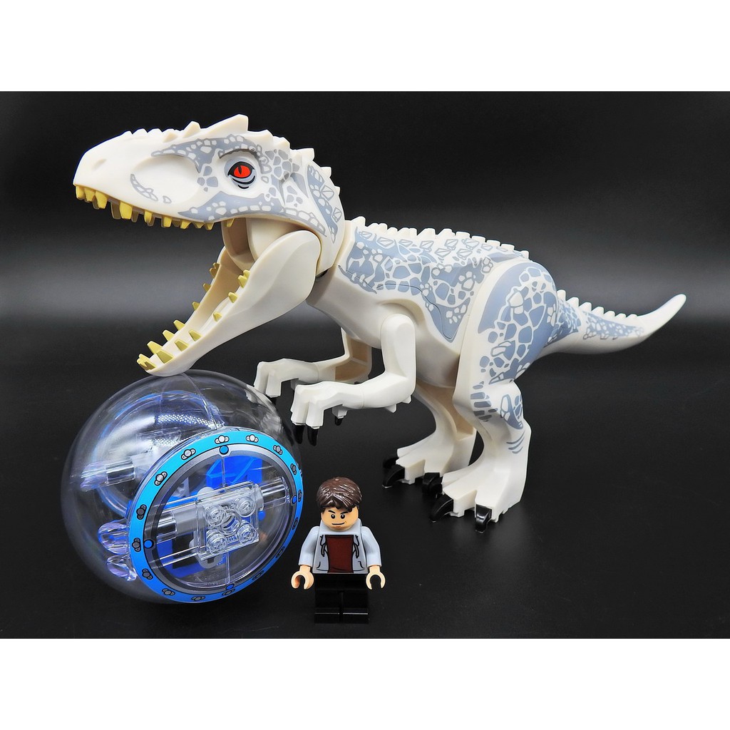 中古品 LEGO 2015 75919 單售白色 帝王暴龍 + 陀螺球 + Zach 人偶 JW014 樂高 侏儸紀世界