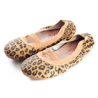 G.Ms.童鞋-羊皮鬆緊口可攜式娃娃鞋(無鞋袋)-豹紋