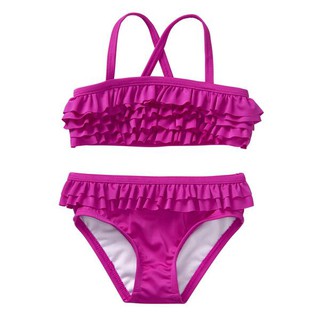 gymboree 紫色波浪泳衣 兩件式 比基尼 女童