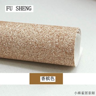 熱銷 壁紙 加工定制背膠珠光布格利特自粘閃光墻紙金蔥壁紙亞馬遜金粉布 蝦皮購物