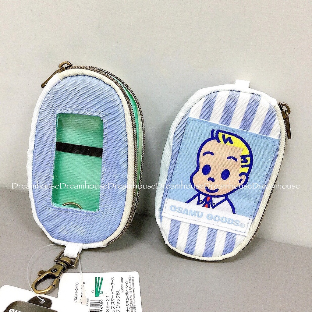 日本帶回 原田治 OSAMU GOODS 小男孩 Jack 條紋 帆布 智能鑰匙套 鑰匙包 零錢包 收納包 可掛件