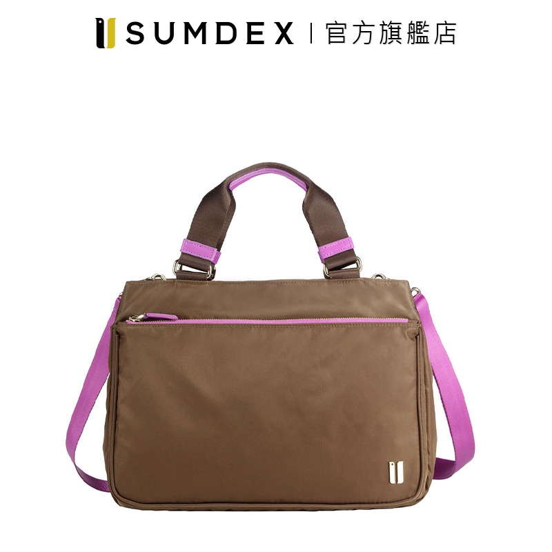 Sumdex｜中型手提肩背包 NOD-760TK 咖啡色 官方旗艦店