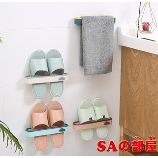 壁掛式鞋架◎SA部屋◎無痕鞋架 壁掛鞋架 廚房鍋蓋架 毛巾架 浴室拖鞋架 置物架 收納架-特價15元