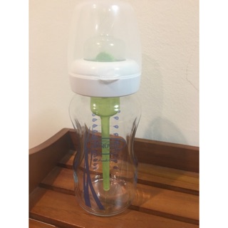 GMP BABY美國Dr. Brown 寬口徑兩用玻璃防脹氣奶瓶(270ml一入裝)