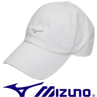 鞋大王Mizuno 32TW-861001 白色 休閒水洗風棉布運動帽【台灣製】