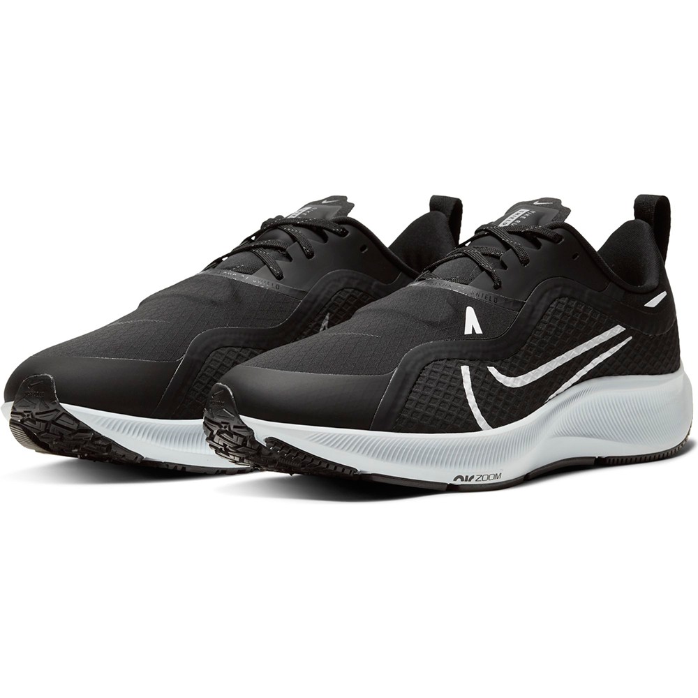 NIKE 耐吉2101男鞋 慢跑鞋 緩震小飛馬AIR ZM PEGASUS 37 SHIELD 黑 CQ7935002