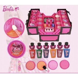 芭比兒童化妝品公主彩妝盒 表演玩具套裝女孩生日禮物 化妝箱