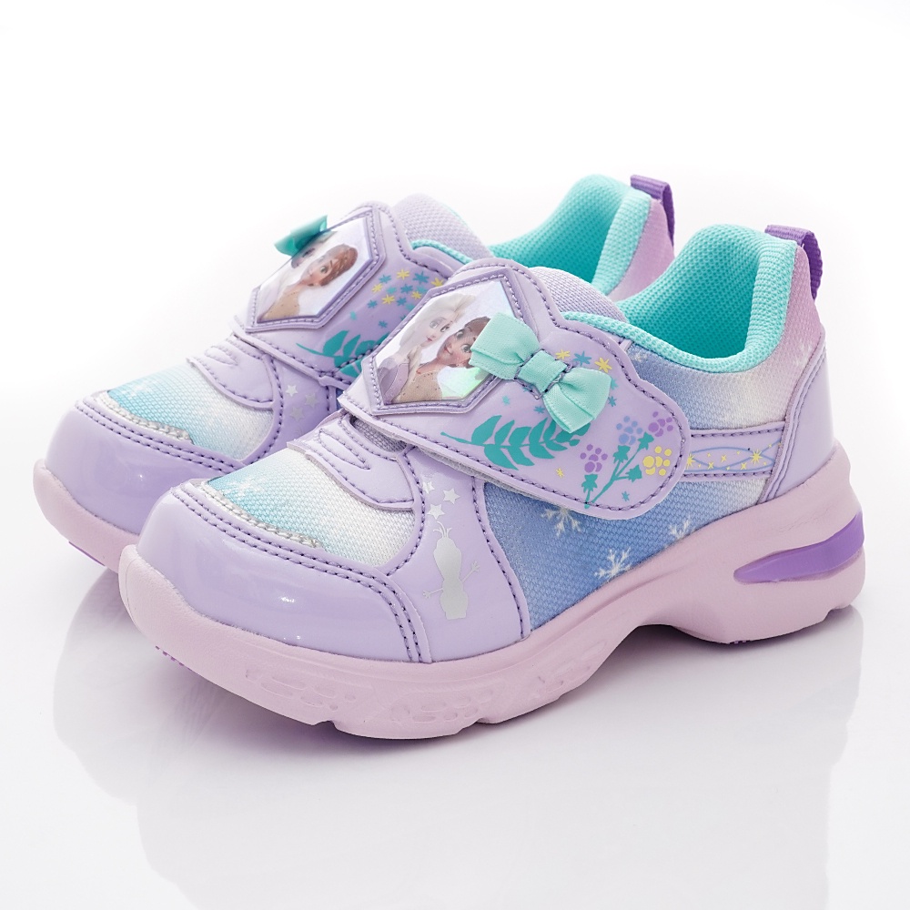 日本月星MOONSTAR 迪士冰雪奇緣電燈童鞋-紫