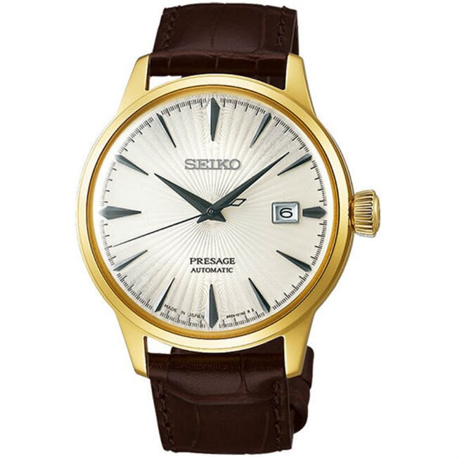 Seiko 精工錶 Presage 4R35-01T0G(SRPB44J1) 紳士經典機械腕錶/金框 41mm