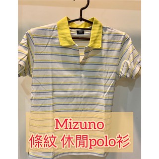 🤡媽咪的二手衣櫃🤡 Mizuno 條紋休閒polo衫 二手衣 二手上衣 斷捨離