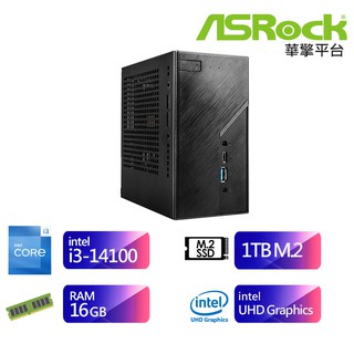 華擎DeskMiniB760迷你電腦SB3EB0010A (i3-14100/16G/1TB) 現貨 廠商直送