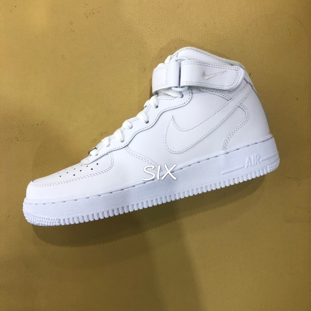 @SIX@NIKE AIR FORCE 1 MID '07 經典 空軍一號 全白 高筒 魔鬼氈 315123-111