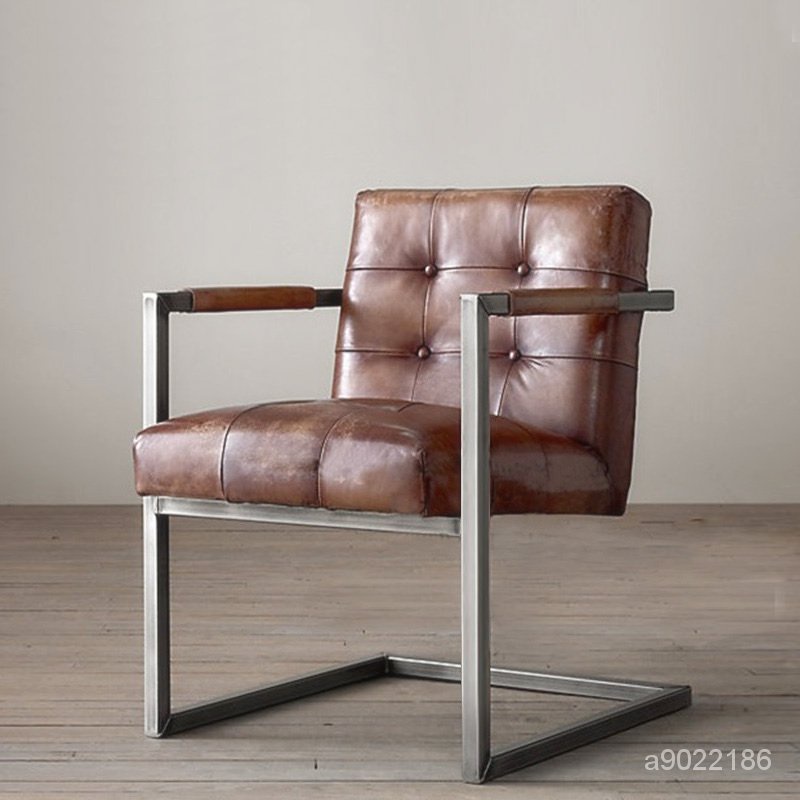 #好物推薦官#工廠直銷 品質看得到loft鐵藝會議椅子美式復古會議椅設計師沙發椅單人椅工業風會議椅