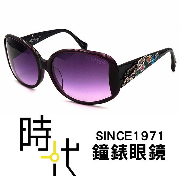 【ED Hardy】BIRD &amp; ROSES PURPLE 美式潮流x日本工藝 墨鏡太陽眼鏡 台南 時代眼鏡