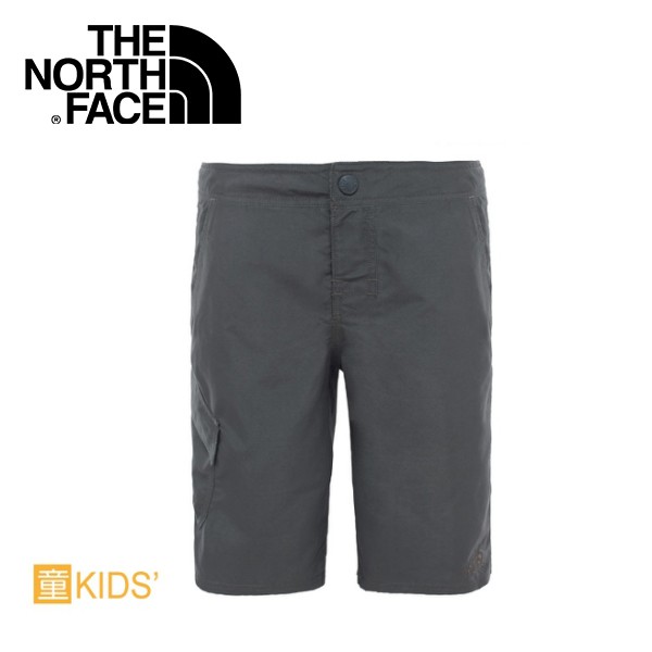 【The North Face 美國 男童 抗UV快乾短褲《 瀝灰》】CN68/休閒短褲/透氣/彈性/悠遊山水