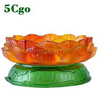 5cgo 彩色蓮花琉璃七星酥油燈座蠟燭臺燈架供佛長明燈觀音禪室佛堂燭臺平安燈拜佛-促銷564837473421