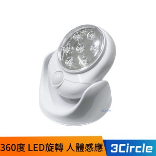 360度LED旋轉人體感應燈 白光 人體感應 小夜燈 感應燈泡 緊急照明 感應燈 LED