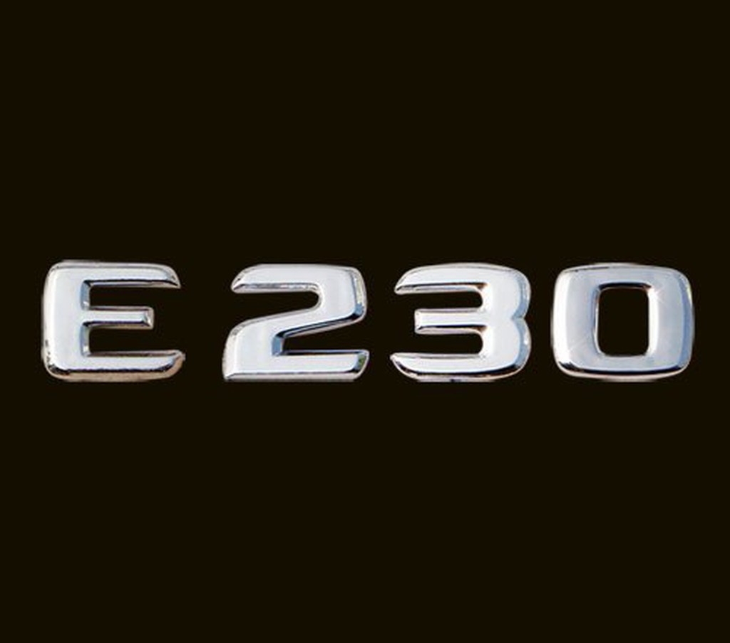 ~圓夢工廠~ 賓士 Benz E-class E230 後車箱鍍鉻字貼 同原廠款式 字體高度28mm
