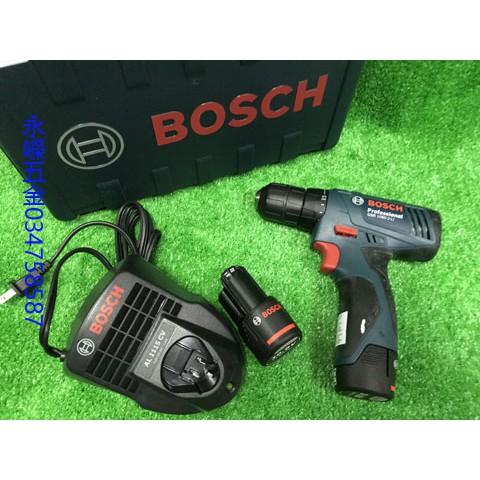 (含稅價)緯軒~BOSCH GSR1080-2-LI 充電 電鑽,附扭力調整 配雙1.5ah電池