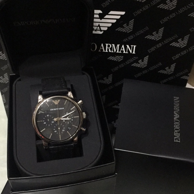 MoMo蝦賣 代購ARMANI時尚簡約三眼手錶AR1733