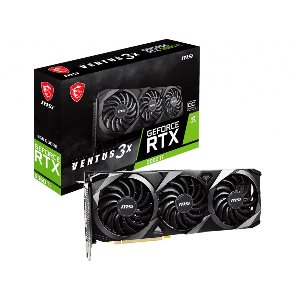 微星MSI RTX 3060 Ti 8G VENTUS 3X OC LHR顯示卡