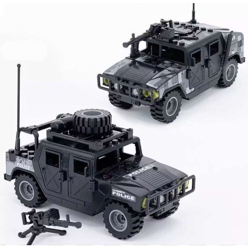 黑色悍馬 SWAT 2 合 1 樂高拼裝玩具套裝(不含小人仔)