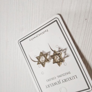 星星耀眼魅力耳夾/夾式耳環 金色 全新現貨（無耳洞可！）