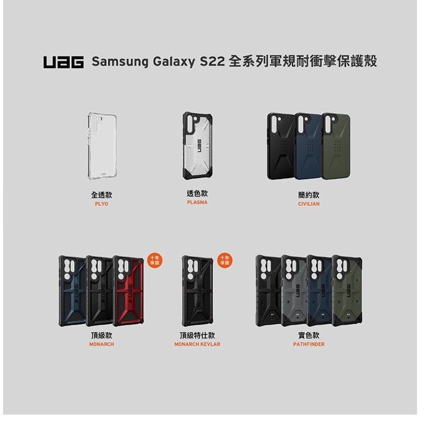 ※S22+降價最後出清！【UAG】軍規手機殼 保護殼 Galaxy S22 Ultra/S22+ 特仕款/頂級款/透明
