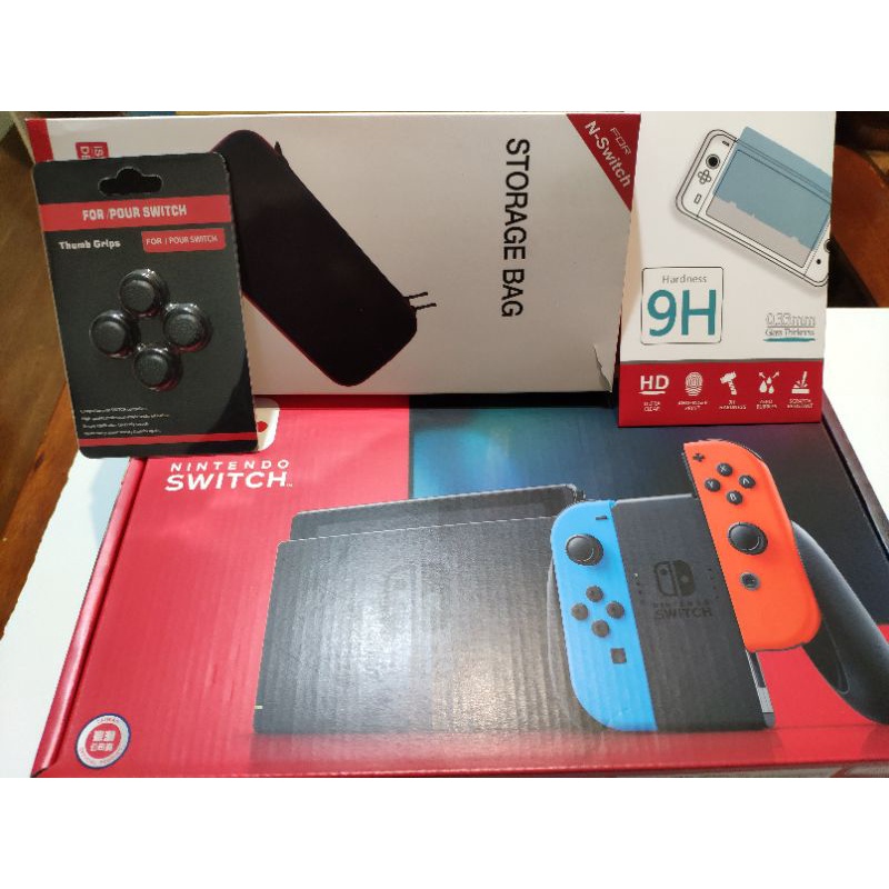 Nintendo Switch 任天堂 switch 送配件套組 電池加強版 紅/藍機 全新 現貨