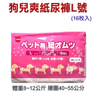 日本inuneru 狗兒爽免洗式寵物專用包覆尿布【L號】超取限1包