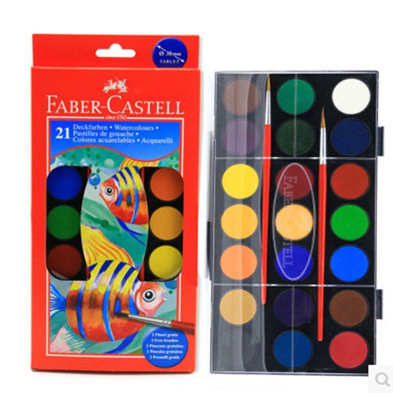 輝柏 Faber Castell 21色水彩餅(熱帶魚封面)