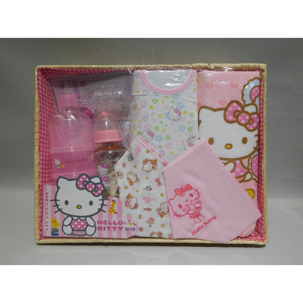 土城三隻米蟲 Hello Kitty 凱蒂貓 嬰兒禮盒 嬰兒組 奶瓶 嬰兒用品 附KT禮袋