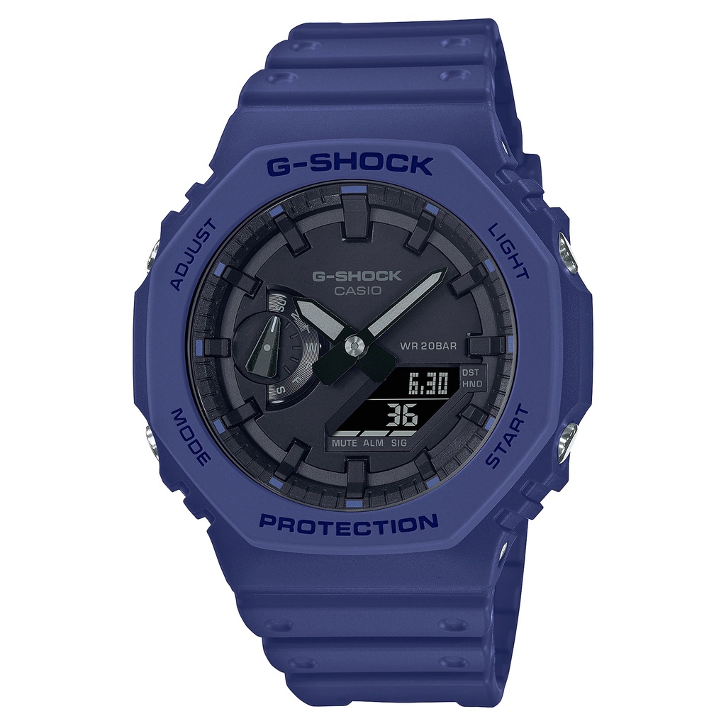 【柏儷鐘錶】CASIO G-Shock 八角手錶  農家橡樹  藍黑 GA-2100-2A