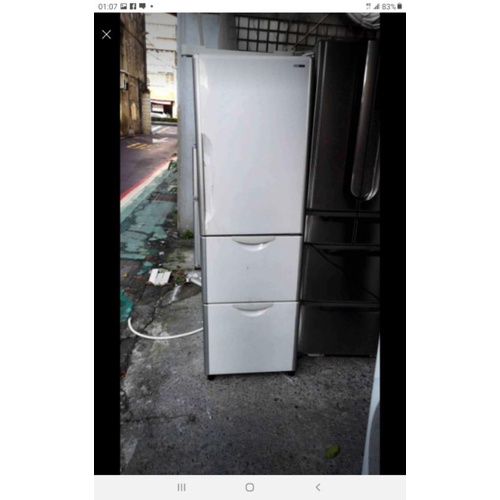 日本製～二手中古白色日立325公升3門冰箱，可製冰，保固3個月，二手中古家電，保固3個月，請詢問大戶藥師