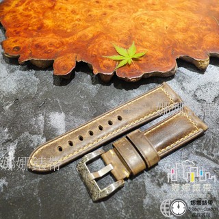免運 娜娜錶帶6mm 加厚 自然紋路 真皮錶帶 牛皮錶帶 皮革錶帶 20mm 22mm 24mm 26mm 爆裂 魔術