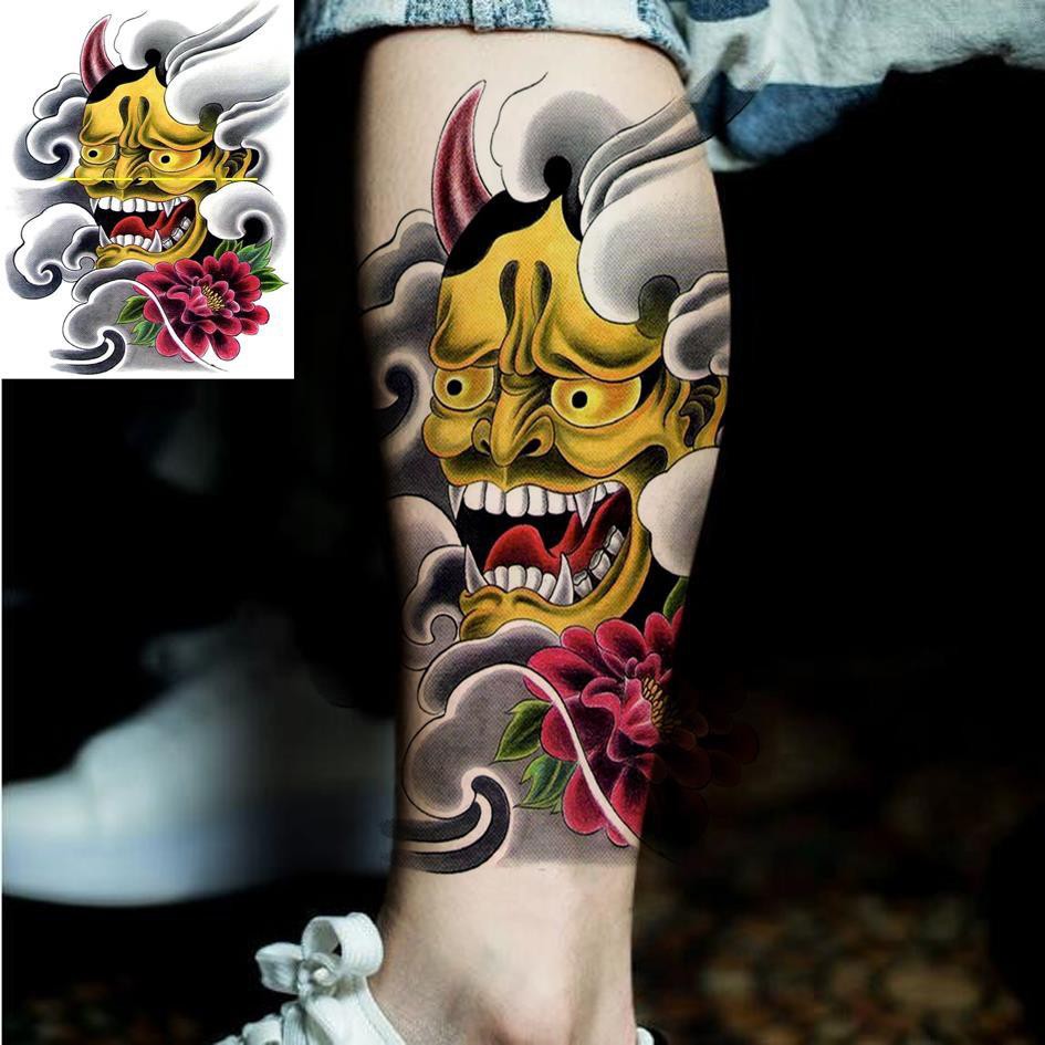 優質精選 男女防水花臂纹身贴鬼头般若纹身贴纹身贴纸花臂纹身贴彩色 蝦皮購物