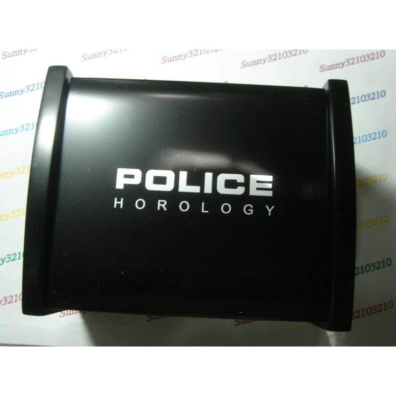 POLICE 原廠 全新 木質手錶盒 錶盒 ，皮質內櫬，外觀皮質亮面黑色--全新品