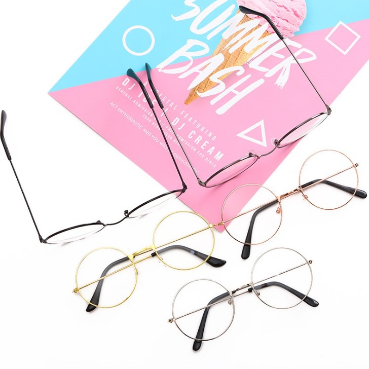 Htshop 復古鏡框蘿莉塔原宿風暗黑復古蒸氣龐克圓框鏡框裝飾鏡框圓框眼鏡 蝦皮購物