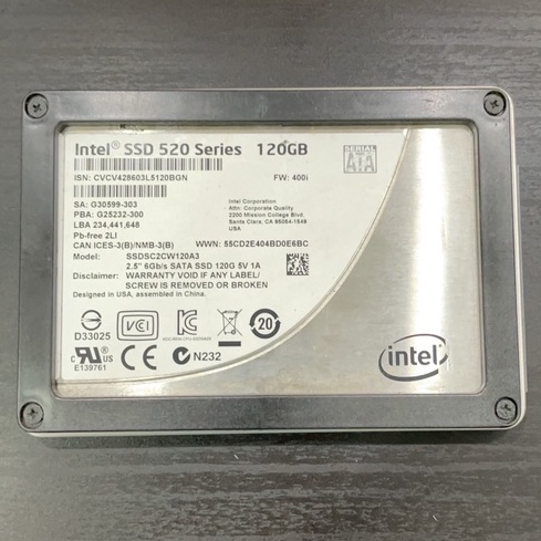[二手良品] Intel SSD 520 Series 120GB 2.5吋固態硬碟 SATA