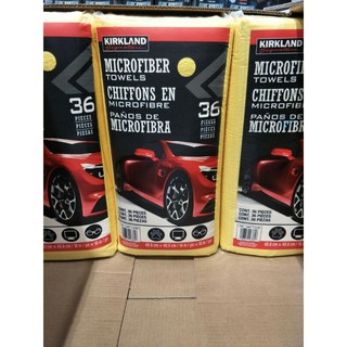 超細纖維擦拭布 36入 科克蘭 Costco 抹布 洗車打蠟 #713160 好市多 #198 黃布 擦拭 擦拭布 布