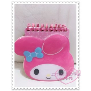 ♥小花花日本精品♥Hello Kitty 美樂蒂Melody便條紙文具大臉立體造型耳朵藍色蝴蝶結點點 60039903