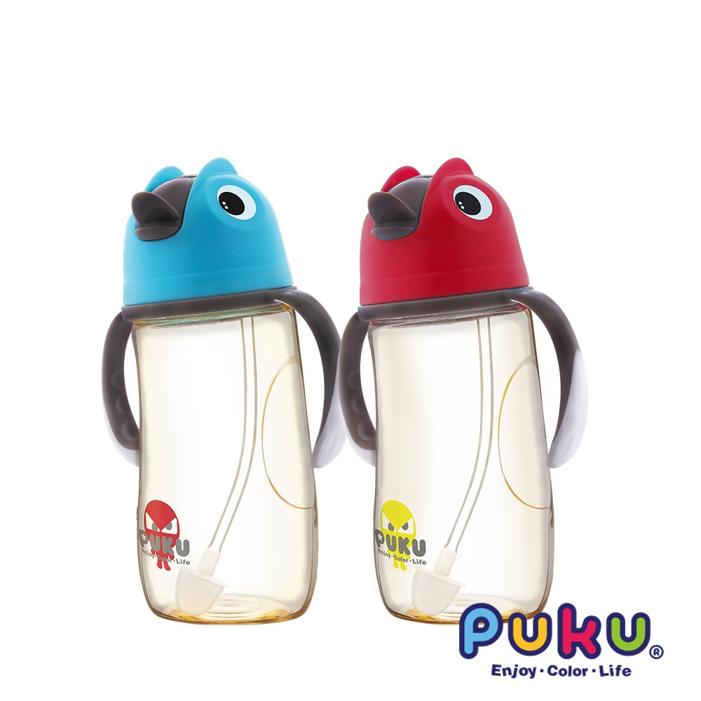 PUKU藍色企鵝 PPSU企鵝滑蓋學習水杯280ml(兩色)