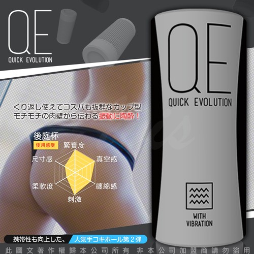 ☆╮悸動的心╭☆日本RENDS Quick Evolution QE 振動型雙用 氣孔調節飛機杯 黑 肛交#小S矛盾