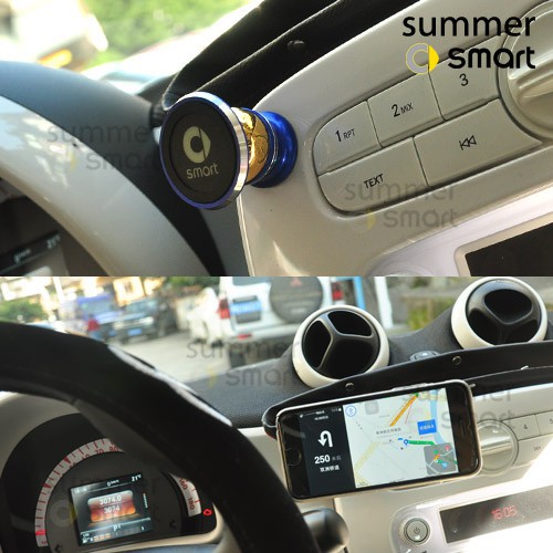 賓士09-19款Smart汽車內飾品 iphone7/7plus手機支架 smart車標專用款