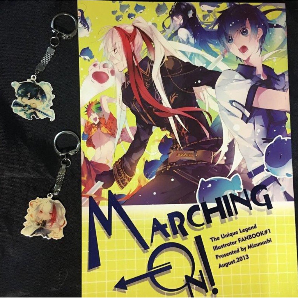 特殊傳說 同人本 &lt; Marching On! 全彩畫冊+冰炎 褚冥漾 金屬吊飾  &gt; 繪師：水梨 UU子