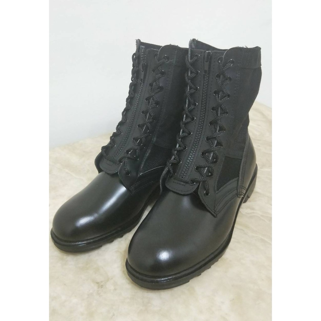 全新 ~ 最好看的陸軍公發款黑色大頭皮鞋 一體成形 軍靴 (包含黑色鞋排 / 賣家可以代穿好鞋排 )