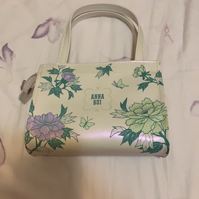 Yuki 的保留 Anna sui 絕版手提化妝包 珍珠白