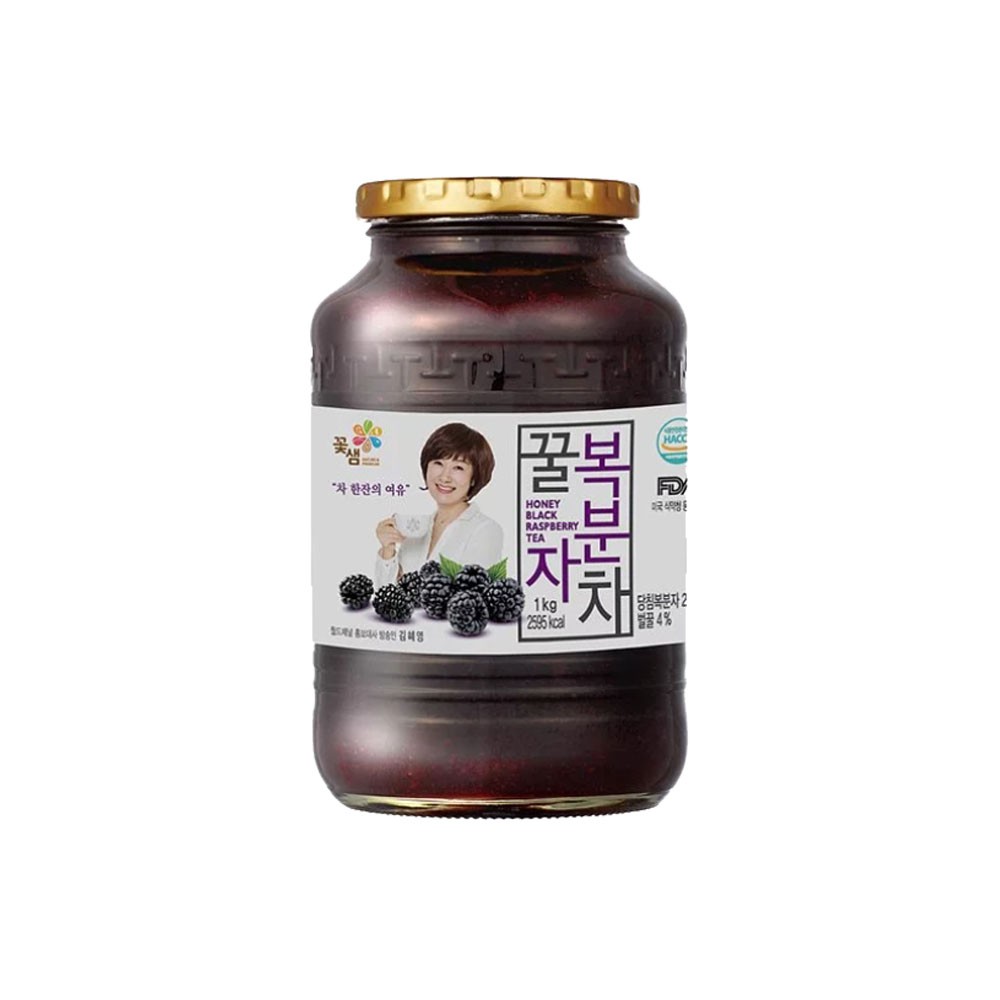 韓味不二 韓國花泉 頂級蜂蜜覆盆子茶(果醬)1kg 廠商直送