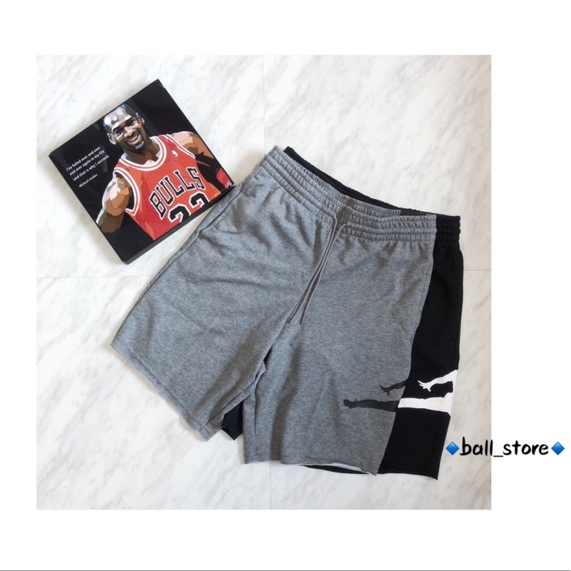 🔹ball_store🔹AIR JORDAN FLEECE SHORT 不修邊設計 短褲 黑/灰